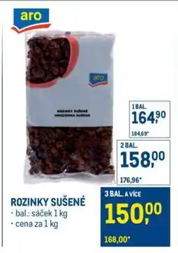 Makro ROZINKY SUŠENÉ nabídka