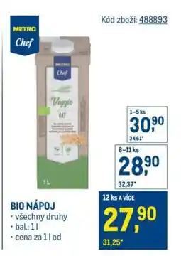 Makro Bio Nápoj nabídka