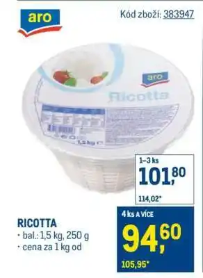 Makro Ricotta nabídka