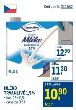 Makro Mléko trvanlivé 1,5 % nabídka