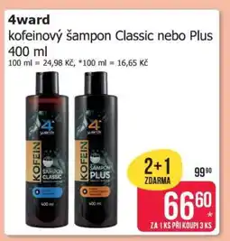 Teta 4ward kofeinový šampon Classic nebo Plus 400 ml nabídka