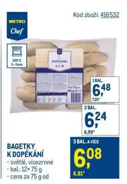 Makro Bagetky k dopékání nabídka