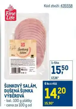 Makro ŠUNKOVÝ SALÁM, DUŠENÁ ŠUNKA VÝBĚROVÁ nabídka