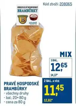 Makro Pravé hospodské brambůrky nabídka