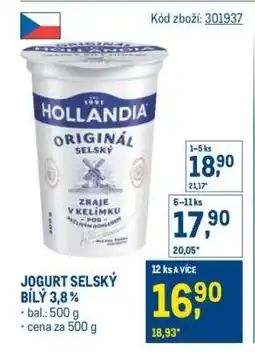 Makro Jogurt selský bílý 3,8 % nabídka