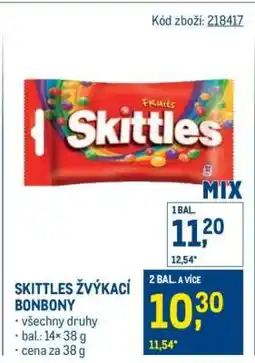 Makro Skittles žvýkací bonbony nabídka