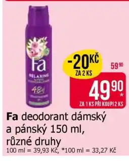 Teta Fa deodorant dámský a pánský 150 ml nabídka