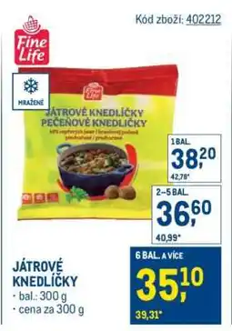 Makro Játrové knedlíčky nabídka