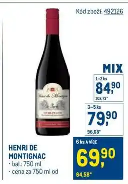 Makro HENRI DE MONTIGNAC nabídka