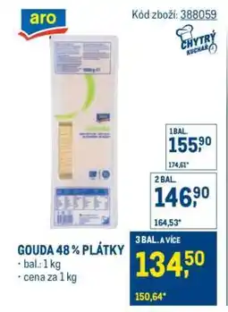 Makro Gouda 48% plátky nabídka
