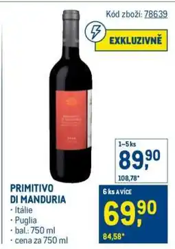 Makro Primitivo di Manduria nabídka