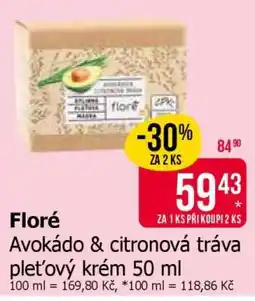 Teta Floré Avokádo & citronová tráva pleťový krém 50 ml nabídka