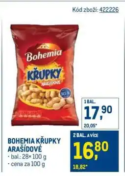Makro Bohemia Křupky arašídové nabídka