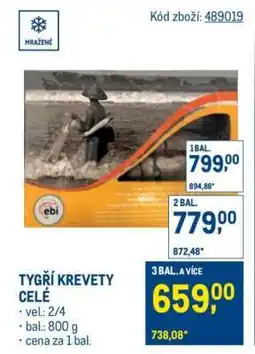 Makro TYGŘÍ KREVETY CELÉ nabídka