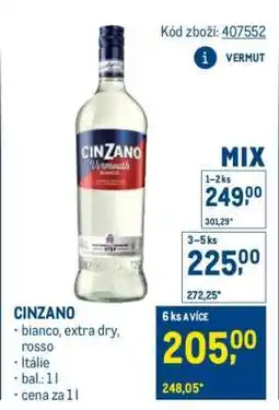 Makro Cinzano nabídka