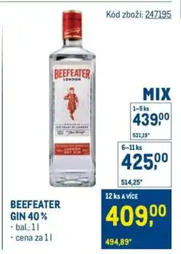 Makro Beefeater Gin 40 % nabídka