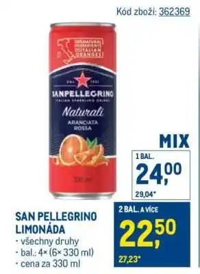 Makro San Pellegrino limonáda nabídka