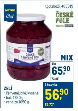 Makro ČESKÉ ČERVENÉ ZELÍ nabídka