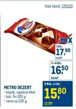 Makro Metro Dezert nabídka