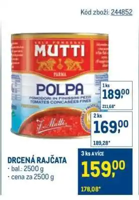 Makro Drcená rajčata nabídka