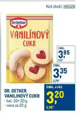 Makro Dr. Oetker Vanilínový cukr nabídka