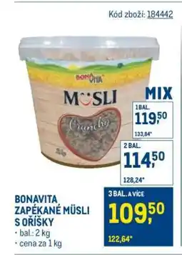 Makro BONAVITA ZAPÉKANÉ MÜSLI S OŘÍŠKY nabídka