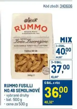 Makro RUMMO FUSILLI NO.48 SEMOLINOVÉ nabídka