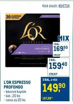 Makro L'OR ESPRESSO PROFONDO nabídka