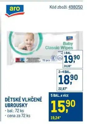 Makro Dětské vlhčené ubrousky nabídka