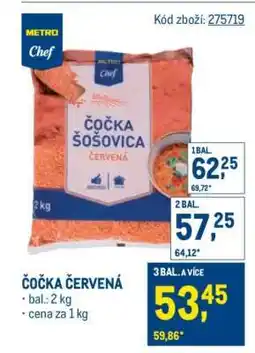 Makro Čočka červená nabídka