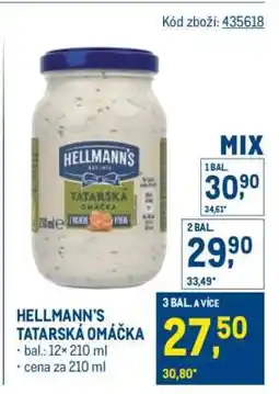 Makro Hellmann’s Tatarská omáčka nabídka