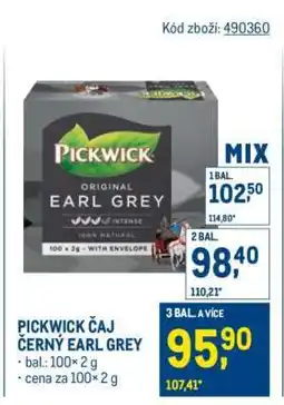 Makro PICKWICK ČAJ ČERNÝ EARL GREY nabídka