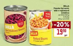 Billa BILLA Fazole červené, bílé v rajčatové omáčce nabídka