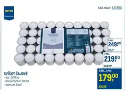 Makro Svíčky čajové nabídka