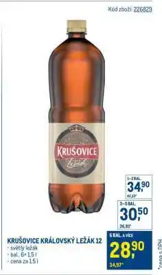 Makro Krušovice Královský ležák 12 nabídka
