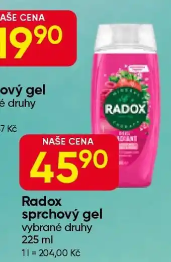 Hruška Radox sprchový gel nabídka