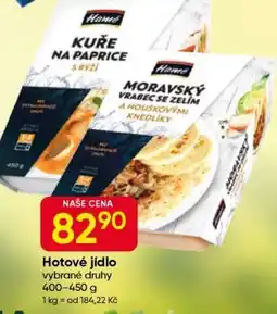 Hruška Hotové jídlo nabídka