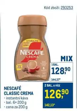 Makro Nescafé Classic, Crema nabídka