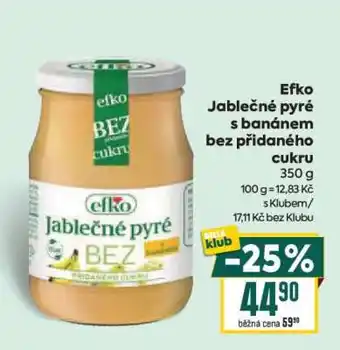 Efko Jablečné pyré s banánem bez přidaného cukru