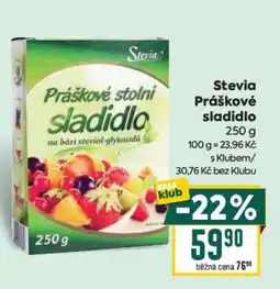 Billa Stevia Práškové sladidlo nabídka