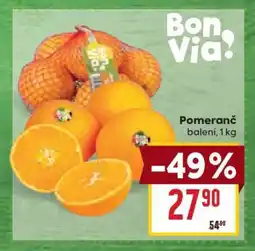 Billa Pomeranč balení nabídka