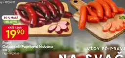 Hruška Prantl Ostravská/Papriková klobása nabídka