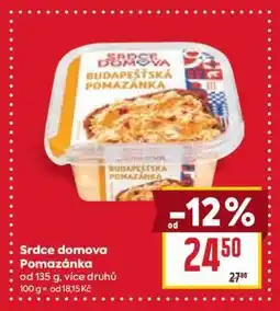 Billa Srdce domova Pomazánka nabídka