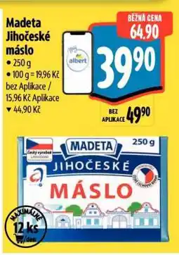 Albert Madeta Jihočeské máslo nabídka