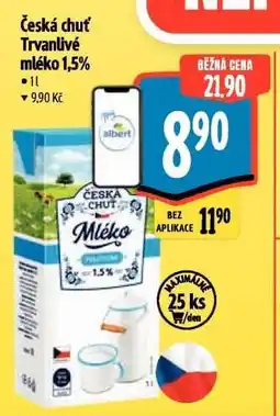 Albert Česká chuť Trvanlivé mléko 1,5% nabídka