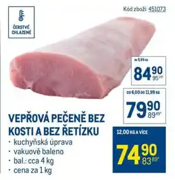 Makro Vepřová pečeně bez kosti a bez řetízku nabídka