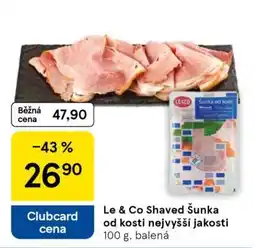 Tesco Le & Co Shaved šunka od kosti nejvyšší jakosti nabídka