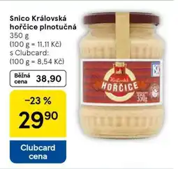 Tesco Snico Královská hořčice plnotučná nabídka