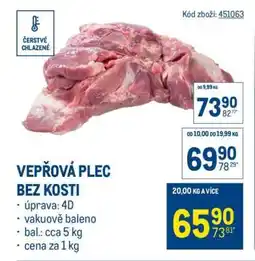 Makro Vepřová plec bez kosti nabídka