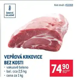 Makro Vepřová krkovice bez kosti nabídka